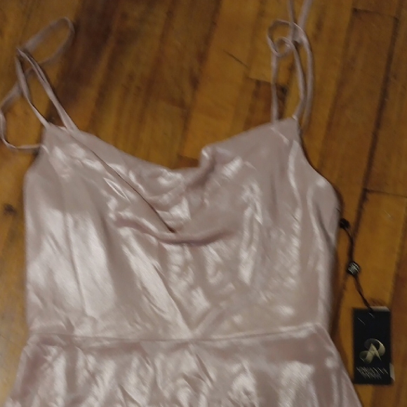 Adrianna Papell Elegant Pink Satin Dress 6 NWT - Picture 2 of 3